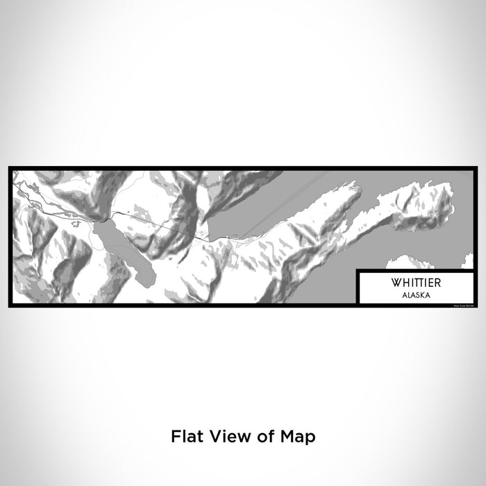 Flat View of Map Custom Whittier Alaska Map Enamel Mug in Classic
