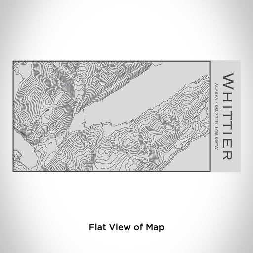 Rendered View of Whittier Alaska Map Engraving on 17oz Stainless Steel Insulated Cola Bottle