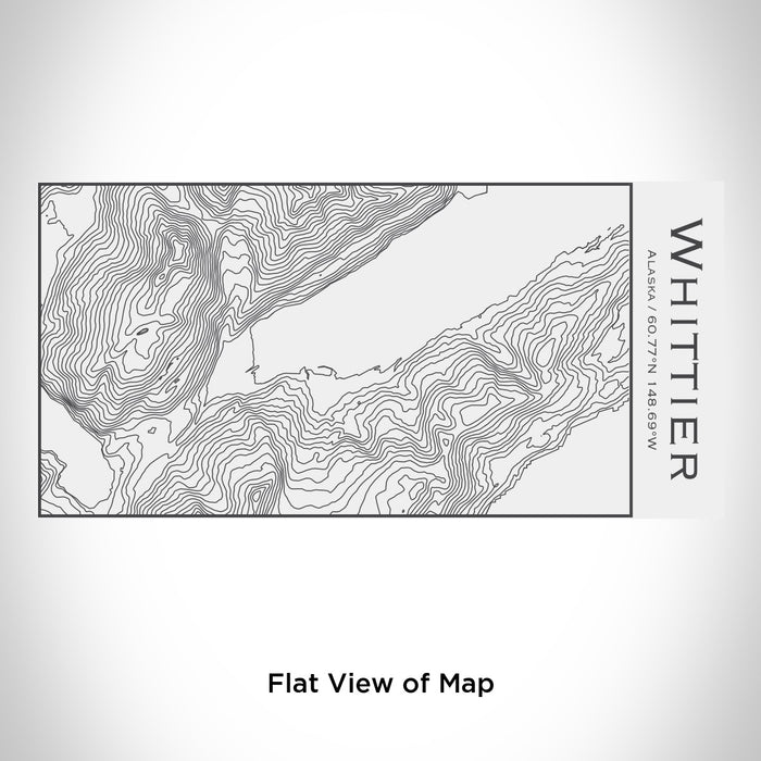 Rendered View of Whittier Alaska Map Engraving on 17oz Stainless Steel Insulated Cola Bottle in White