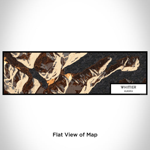 Flat View of Map Custom Whittier Alaska Map Enamel Mug in Ember