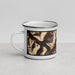 Left View Custom Whittier Alaska Map Enamel Mug in Ember