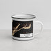 Right View Custom Whittier Alaska Map Enamel Mug in Ember