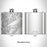 Rendered View of Whittier Alaska Map Engraving on 6oz Stainless Steel Flask