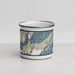 Front View Custom Whittier Alaska Map Enamel Mug in Woodblock