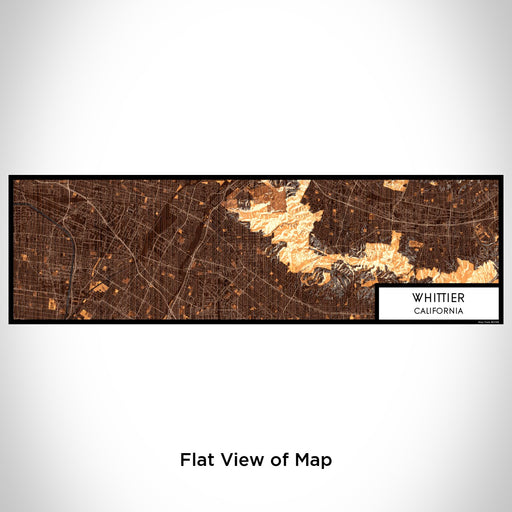 Flat View of Map Custom Whittier California Map Enamel Mug in Ember