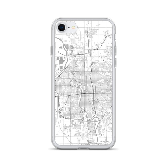 Custom Wichita Kansas Map iPhone SE Phone Case in Classic