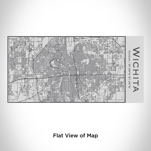 Rendered View of Wichita Kansas Map Engraving on 17oz Stainless Steel Insulated Cola Bottle