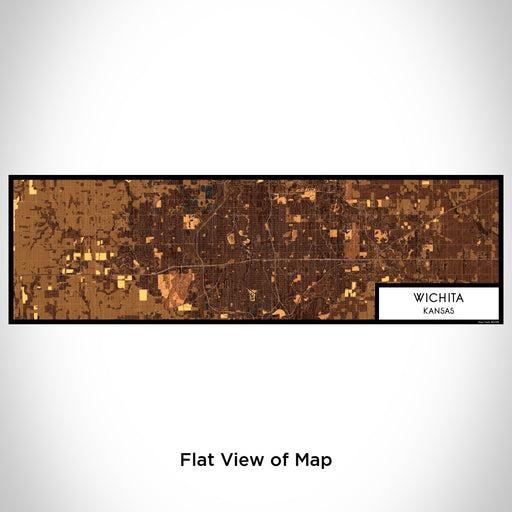 Flat View of Map Custom Wichita Kansas Map Enamel Mug in Ember