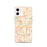 Custom Wichita Kansas Map iPhone 12 Phone Case in Watercolor