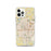Custom Wichita Kansas Map iPhone 12 Pro Phone Case in Woodblock