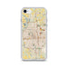 Custom Wichita Kansas Map iPhone SE Phone Case in Woodblock