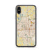 Custom Wichita Kansas Map Phone Case in Woodblock