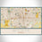 Wichita Kansas Map Print Landscape Orientation in Woodblock Style With Shaded Background