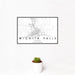 12x18 Wichita Falls Texas Map Print Landscape Orientation in Classic Style With Small Cactus Plant in White Planter