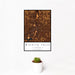 12x18 Wichita Falls Texas Map Print Portrait Orientation in Ember Style With Small Cactus Plant in White Planter