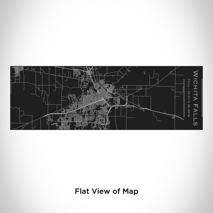 Rendered View of Wichita Falls Texas Map Engraving on 10oz Stainless Steel Insulated Cup with Sliding Lid in Black