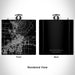 Rendered View of Wichita Falls Texas Map Engraving on 6oz Stainless Steel Flask in Black