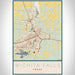 Wichita Falls Texas Map Print Portrait Orientation in Woodblock Style With Shaded Background