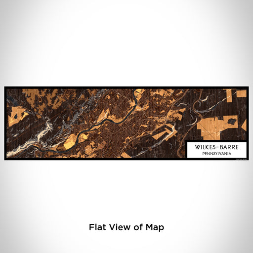 Flat View of Map Custom Wilkes-Barre Pennsylvania Map Enamel Mug in Ember