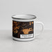 Right View Custom Wilkes-Barre Pennsylvania Map Enamel Mug in Ember
