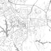 Williamsburg Virginia Map Print in Classic Style Zoomed In Close Up Showing Details