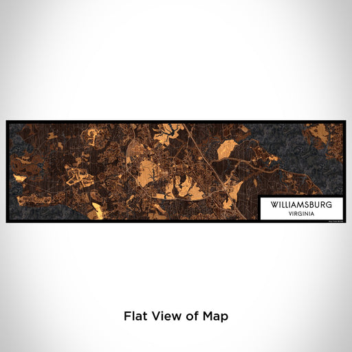 Flat View of Map Custom Williamsburg Virginia Map Enamel Mug in Ember