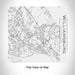 Rendered View of Williamsburg Virginia Map Engraving on 17oz Stainless Steel Insulated Tumbler in White
