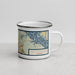 Right View Custom Williamsburg Virginia Map Enamel Mug in Woodblock