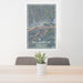 24x36 Williamsport Pennsylvania Map Print Portrait Orientation in Afternoon Style Behind 2 Chairs Table and Potted Plant