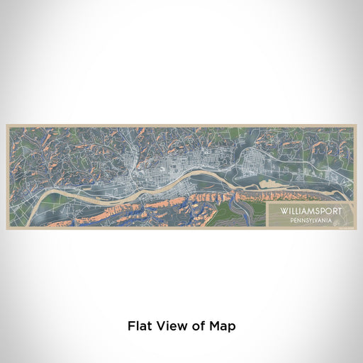Flat View of Map Custom Williamsport Pennsylvania Map Enamel Mug in Afternoon