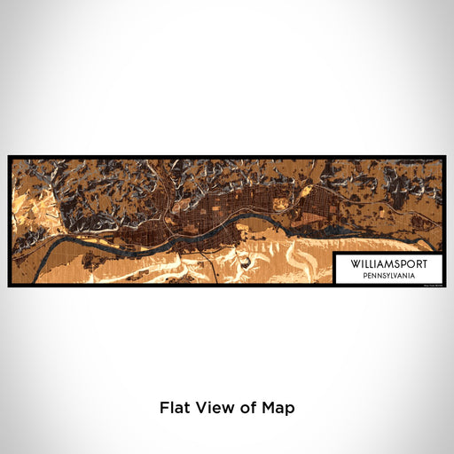 Flat View of Map Custom Williamsport Pennsylvania Map Enamel Mug in Ember
