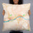 Person holding 22x22 Custom Williamsport Pennsylvania Map Throw Pillow in Watercolor