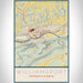 Williamsport Pennsylvania Map Print Portrait Orientation in Woodblock Style With Shaded Background