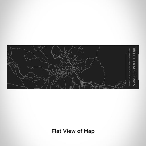 Rendered View of Williamstown Massachusetts Map Engraving on 10oz Stainless Steel Insulated Cup with Sliding Lid in Black