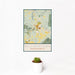 12x18 Williamstown Massachusetts Map Print Portrait Orientation in Woodblock Style With Small Cactus Plant in White Planter
