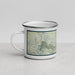 Left View Custom Williamstown Massachusetts Map Enamel Mug in Woodblock