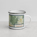 Right View Custom Williamstown Massachusetts Map Enamel Mug in Woodblock