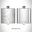 Rendered View of Willow Lake Wyoming Map Engraving on 6oz Stainless Steel Flask