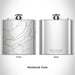 Rendered View of Willow Lake Wyoming Map Engraving on 6oz Stainless Steel Flask