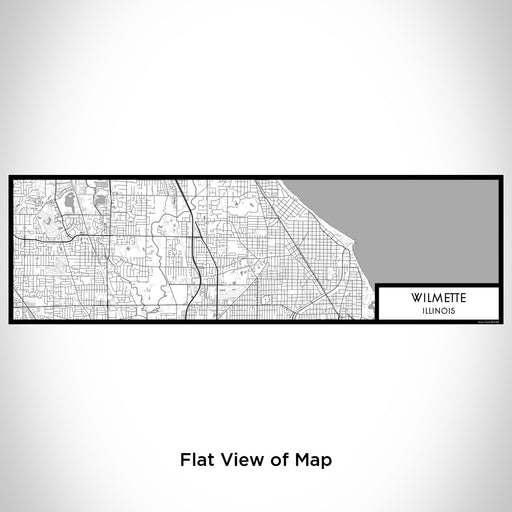Flat View of Map Custom Wilmette Illinois Map Enamel Mug in Classic