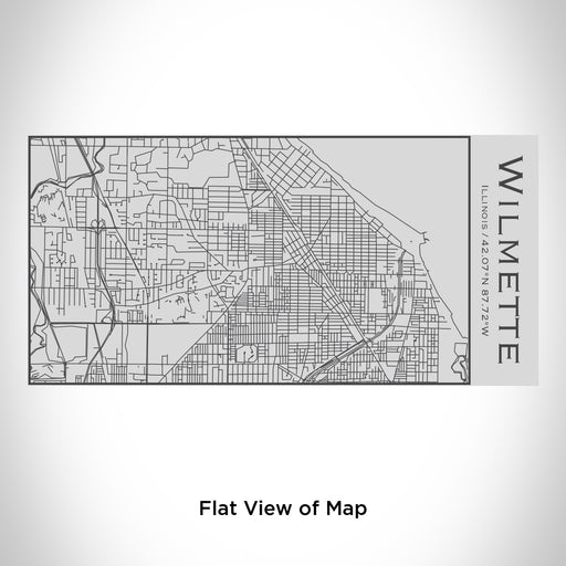 Rendered View of Wilmette Illinois Map Engraving on 17oz Stainless Steel Insulated Cola Bottle