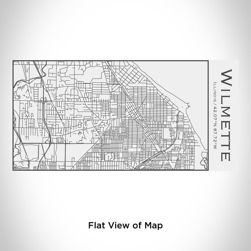 Rendered View of Wilmette Illinois Map Engraving on 17oz Stainless Steel Insulated Cola Bottle in White