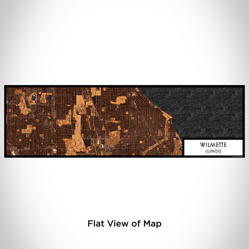 Flat View of Map Custom Wilmette Illinois Map Enamel Mug in Ember