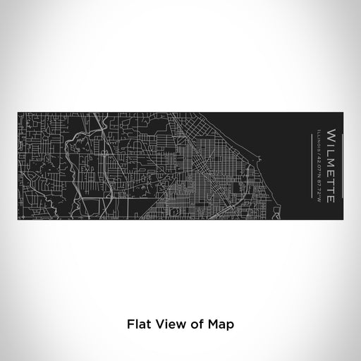 Rendered View of Wilmette Illinois Map Engraving on 10oz Stainless Steel Insulated Cup with Sliding Lid in Black