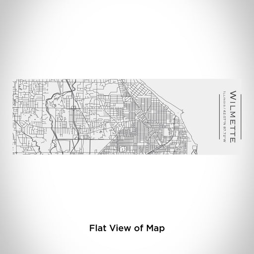 Rendered View of Wilmette Illinois Map Engraving on 10oz Stainless Steel Insulated Cup with Sliding Lid in White