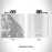 Rendered View of Wilmette Illinois Map Engraving on 6oz Stainless Steel Flask in White