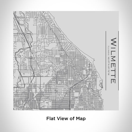 Rendered View of Wilmette Illinois Map Engraving on 17oz Stainless Steel Insulated Tumbler