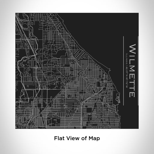 Rendered View of Wilmette Illinois Map Engraving on 17oz Stainless Steel Insulated Tumbler in Black
