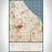 Wilmette Illinois Map Print Portrait Orientation in Woodblock Style With Shaded Background