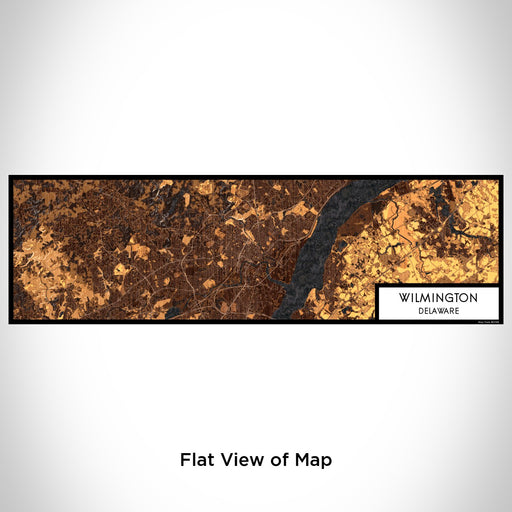 Flat View of Map Custom Wilmington Delaware Map Enamel Mug in Ember